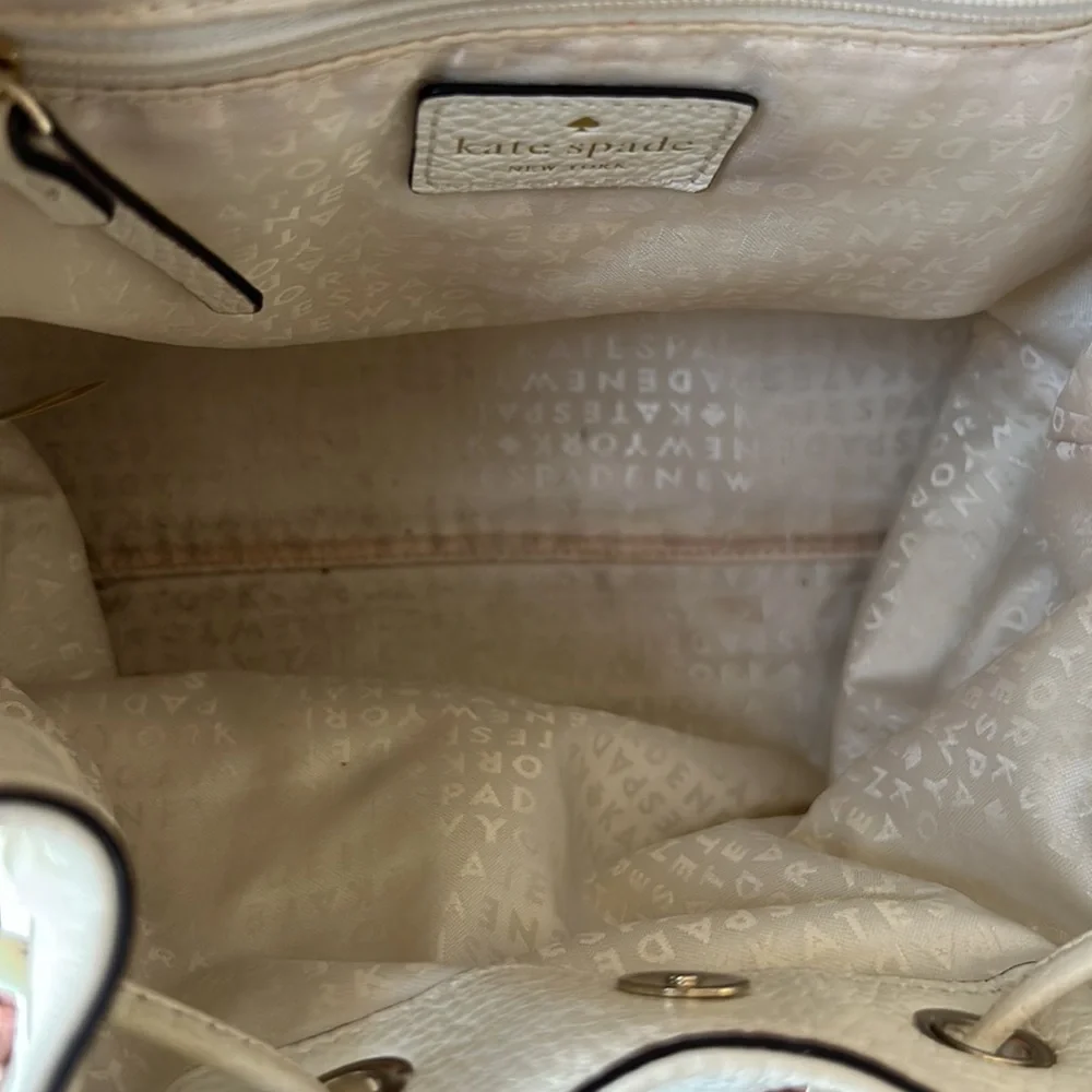 Kate Spade Cream Backpack with Drawstring Closure - Picture 12 of 16